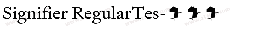 Signifier RegularTes字体转换